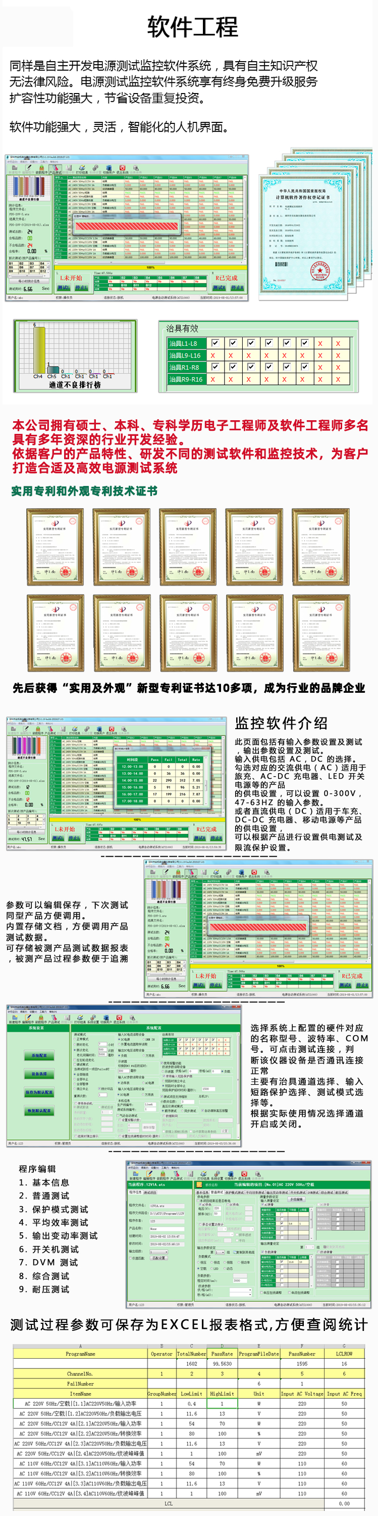 電源適配器測(cè)試系統(tǒng)